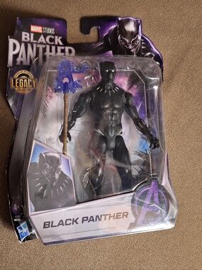 Marvel Black Panther Action Figure Mini - Black with Purple Accents